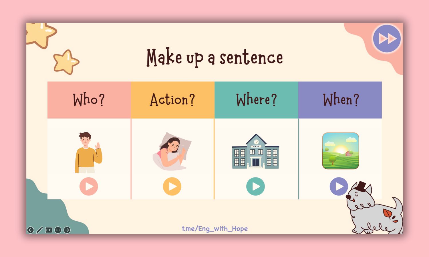 Make up a sentence | First Image