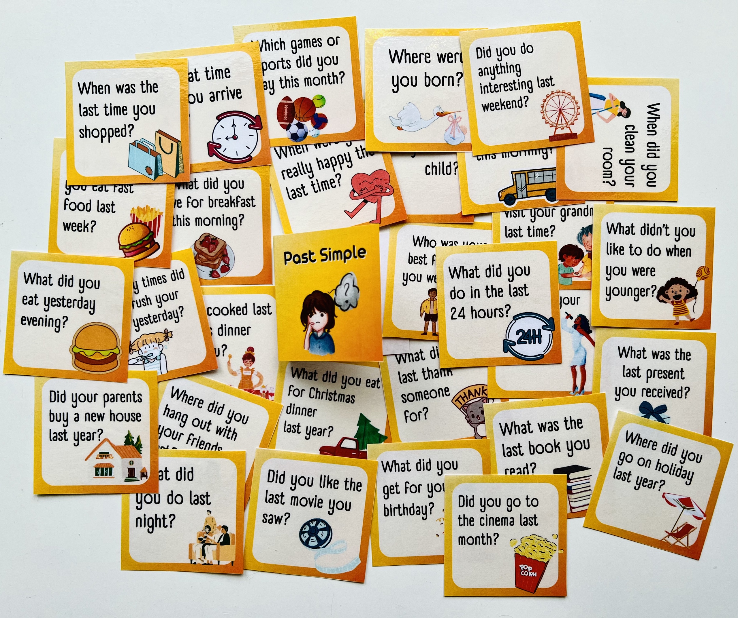 Past Simple Speaking Cards | First Image