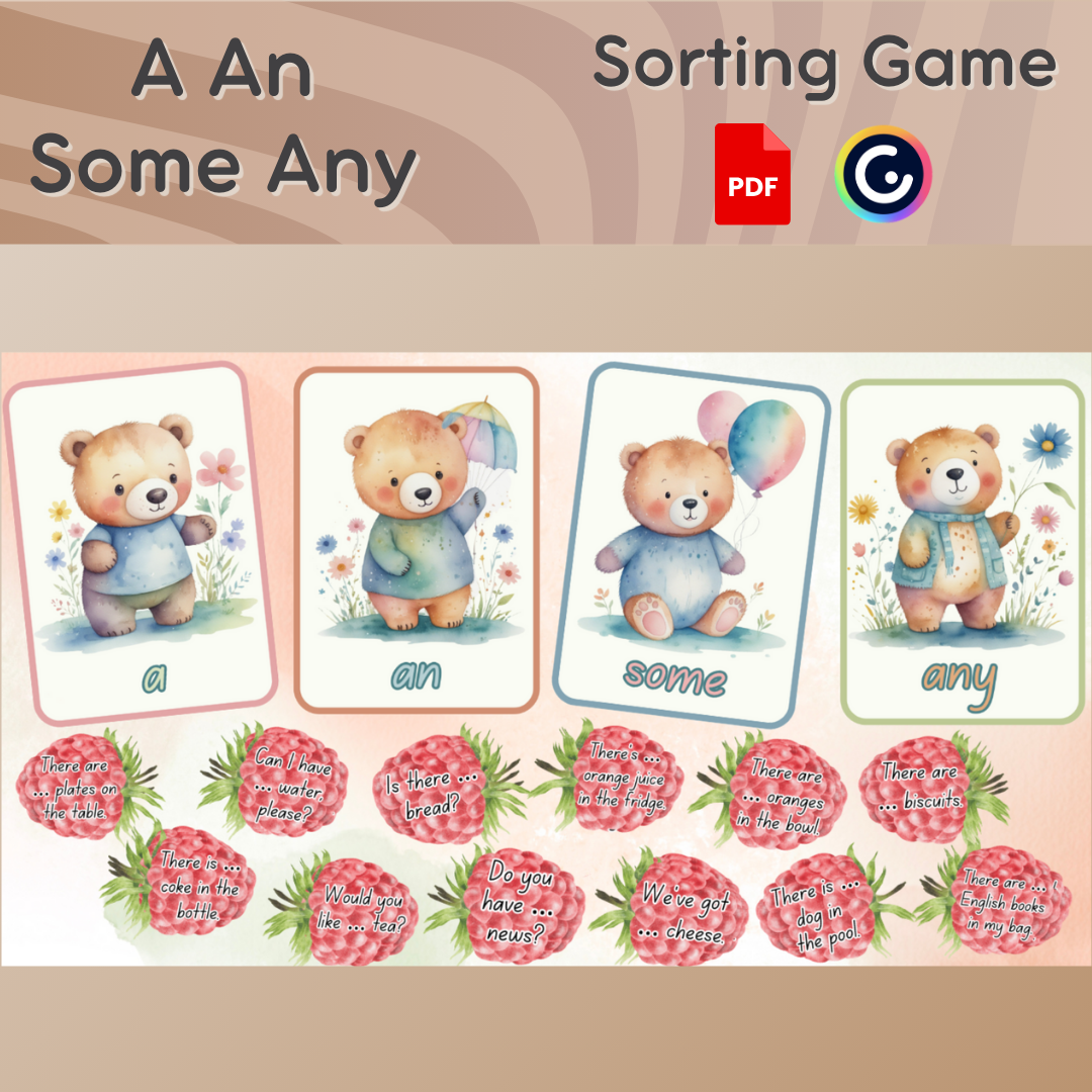 A-An-Some-Any Sorting Game | First Image