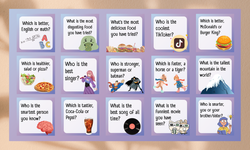 Comparative and Superlative speaking cards | Second Image