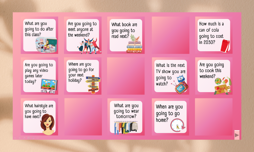 Future Simple (GOING TO) speaking cards | Second Image