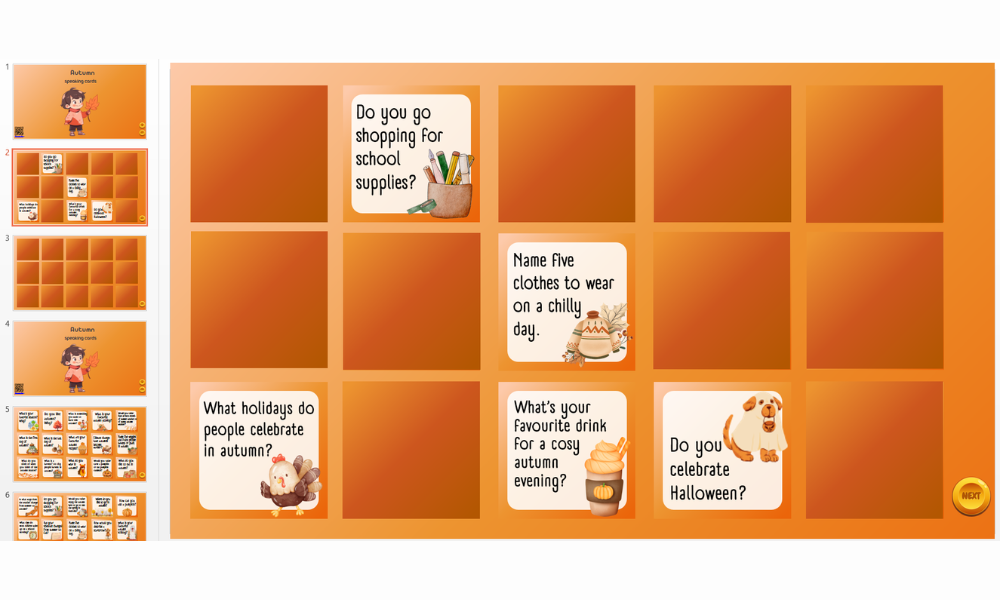 Autumn speaking cards | Second Image
