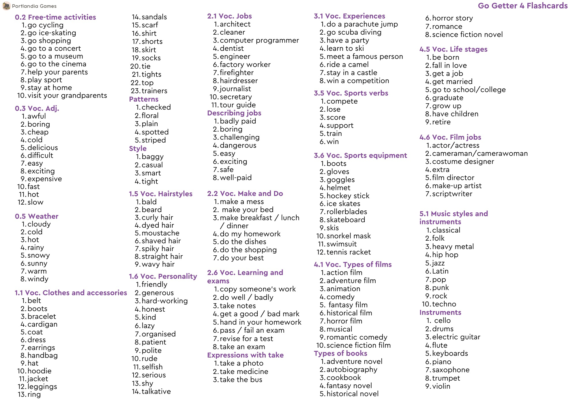 Go Getter 4 Flashcards | Second Image