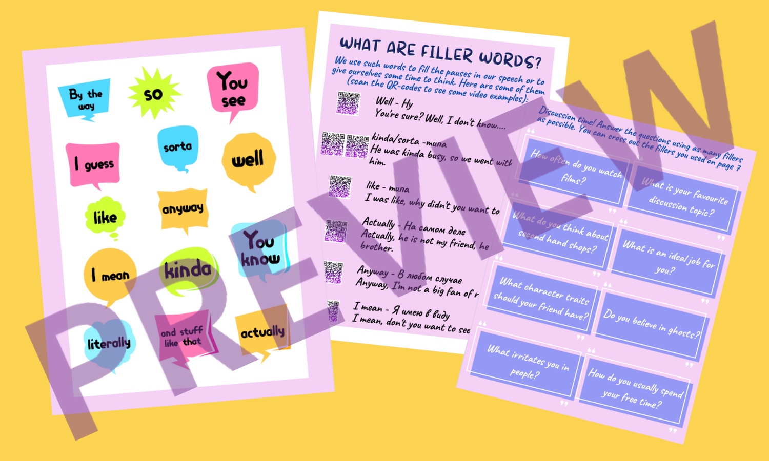 Filler words workbook | First Image