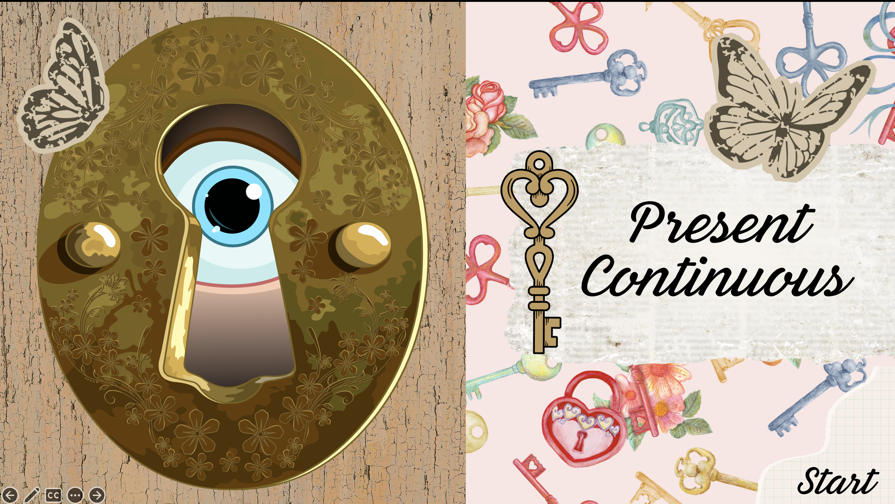Present Continuous keyholes | First Image