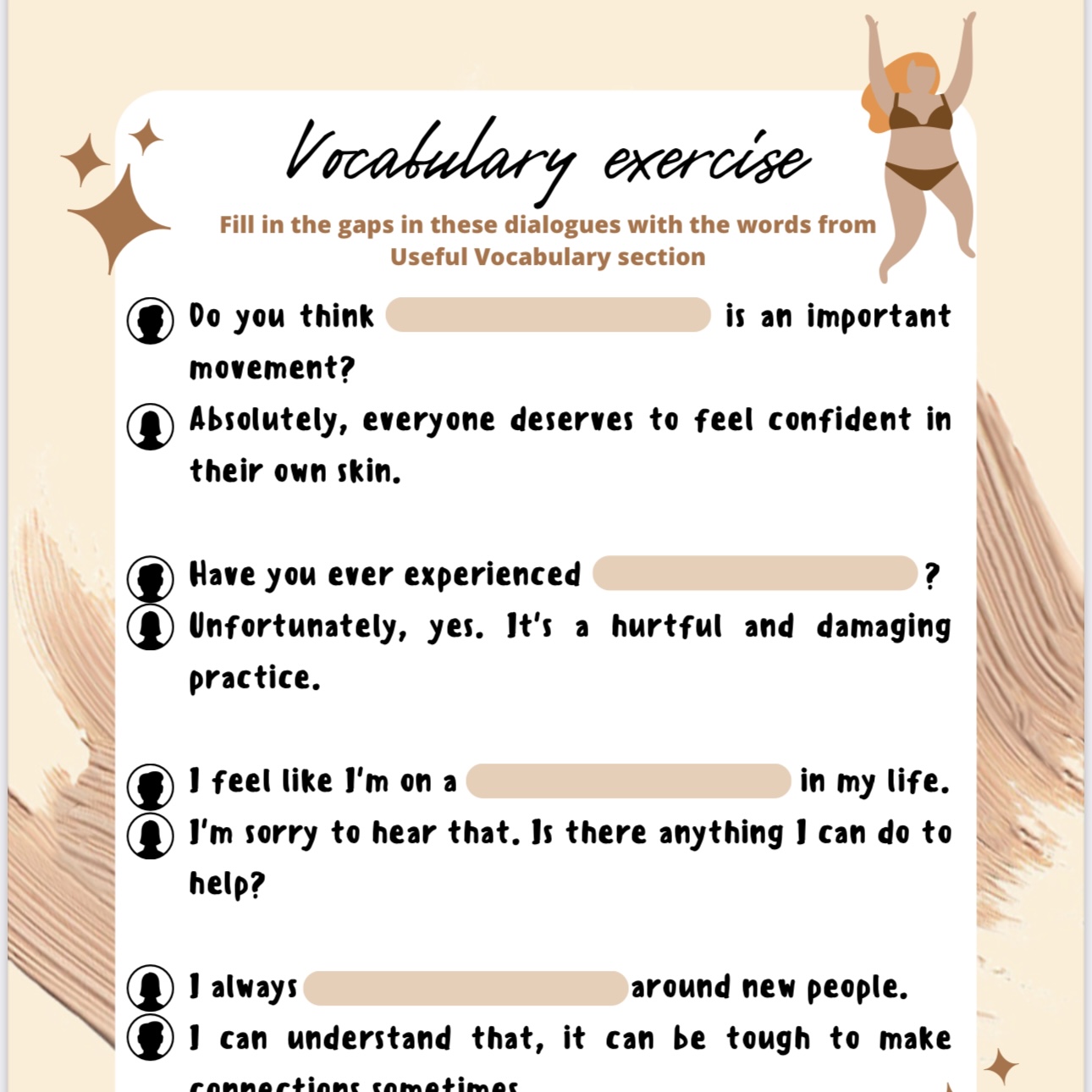 Готовый урок по теме Body positivity (онлайн, интерактивный PDF) | Third Image