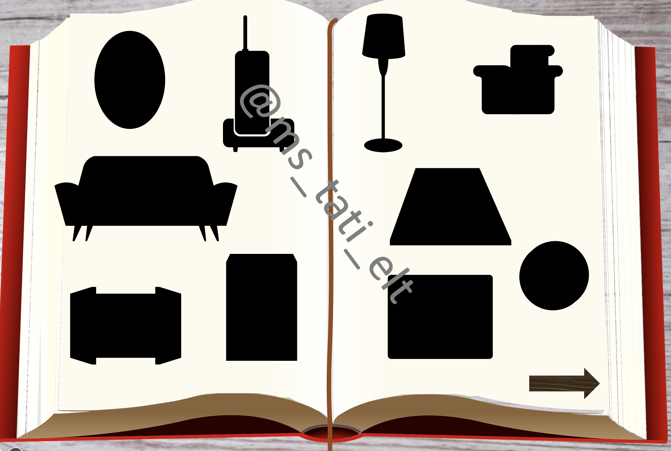 Интерактивная презентация My home включает в себя презентацию слов по теме Мебель и задания на запоминание написания слов (вставить пропущенные буквы), а также на запоминание слов. | Fourth Image